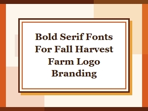 Bold Serif Fonts for Fall Harvest Farm Logo Branding